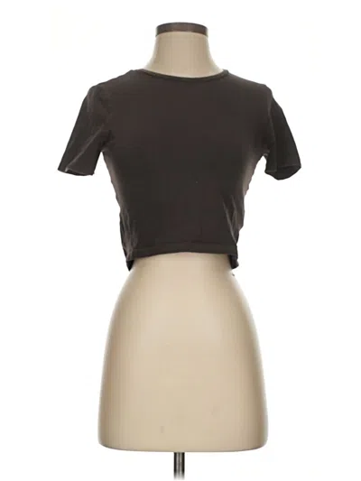 Pre-owned Zara Short Sleeve T-shirt In Brown