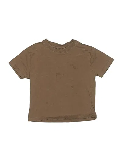 Pre-owned Zara Kids' Short Sleeve T-shirt In Brown
