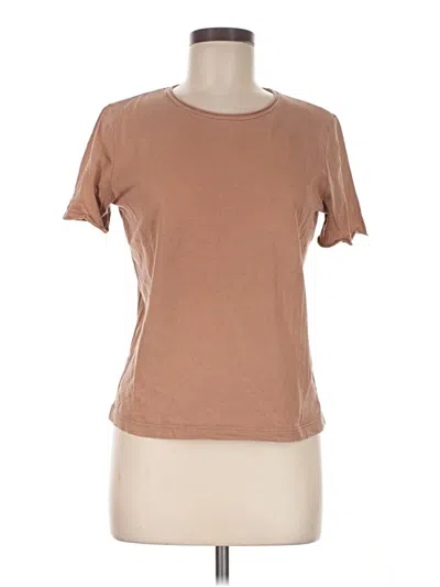 Pre-owned Zara Short Sleeve T-shirt In Brown