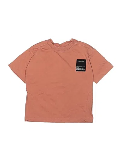 Pre-owned Zara Kids' Short Sleeve T-shirt In Brown