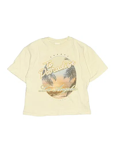 Pre-owned Zara Kids' Short Sleeve T-shirt In Gold