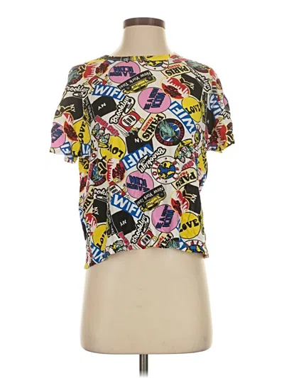 Pre-owned Zara Short Sleeve T-shirt In Gold