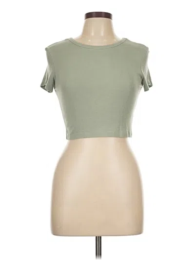 Pre-owned Zara Short Sleeve T-shirt In Green