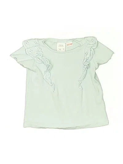 Pre-owned Zara Kids' Short Sleeve T-shirt In Green