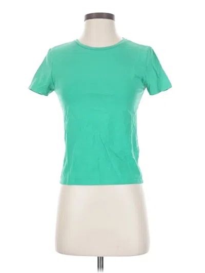 Pre-owned Zara Short Sleeve T-shirt In Green