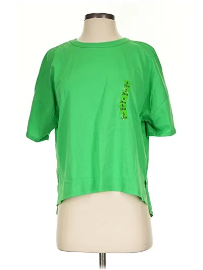 Pre-owned Zara Short Sleeve T-shirt In Green
