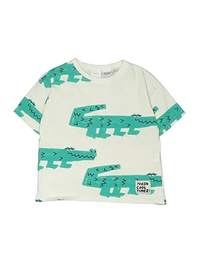 Pre-owned Zara Kids' Short Sleeve T-shirt In Green