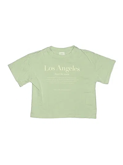 Pre-owned Zara Kids' Short Sleeve T-shirt In Green