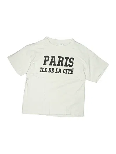 Pre-owned Zara Kids' Short Sleeve T-shirt In Ivory