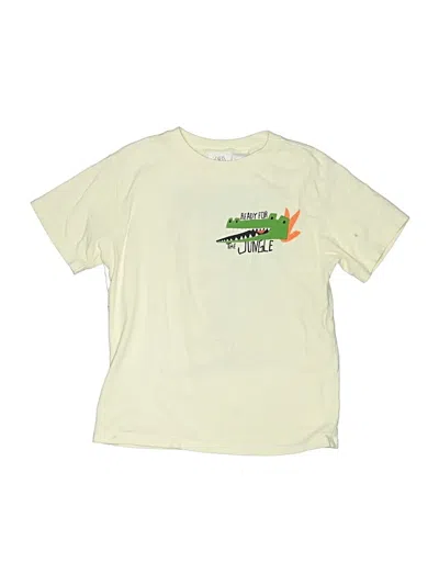 Pre-owned Zara Kids' Short Sleeve T-shirt In Ivory