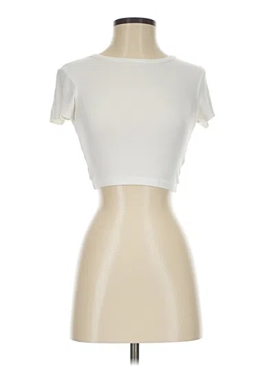Pre-owned Zara Short Sleeve T-shirt In Ivory