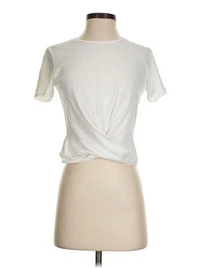 Pre-owned Zara Short Sleeve T-shirt In Ivory