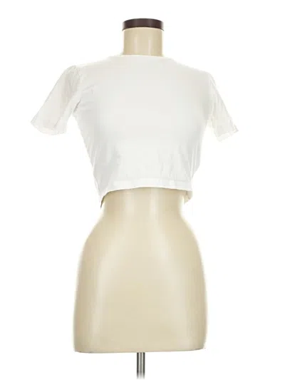 Pre-owned Zara Short Sleeve T-shirt In Ivory