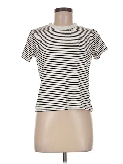 Pre-owned Zara Short Sleeve T-shirt In Ivory