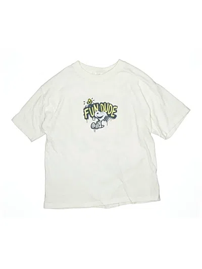 Pre-owned Zara Kids' Short Sleeve T-shirt In Ivory