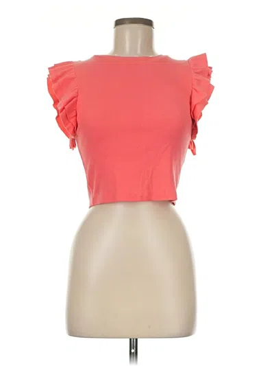 Pre-owned Zara Short Sleeve T-shirt In Orange
