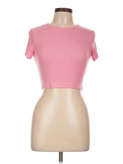Pre-owned Zara Short Sleeve T-shirt In Pink