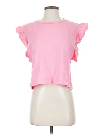 Pre-owned Zara Short Sleeve T-shirt In Pink