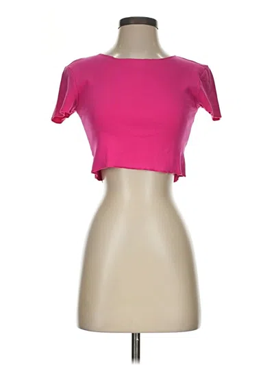 Pre-owned Zara Short Sleeve T-shirt In Pink
