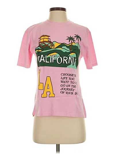 Pre-owned Zara Short Sleeve T-shirt In Pink