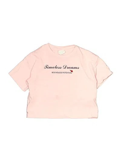 Pre-owned Zara Kids' Short Sleeve T-shirt In Pink