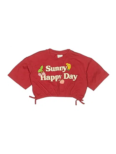 Pre-owned Zara Kids' Short Sleeve T-shirt In Red