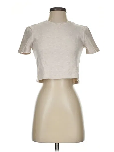 Pre-owned Zara Short Sleeve T-shirt In Silver
