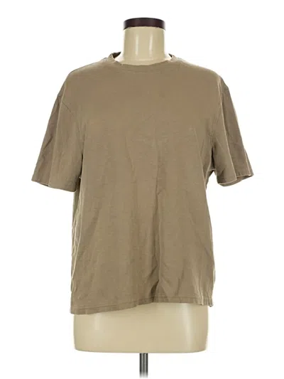 Pre-owned Zara Short Sleeve T-shirt In Tan