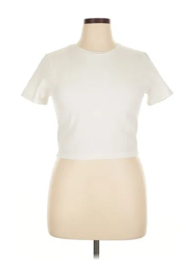 Pre-owned Zara Short Sleeve T-shirt In White