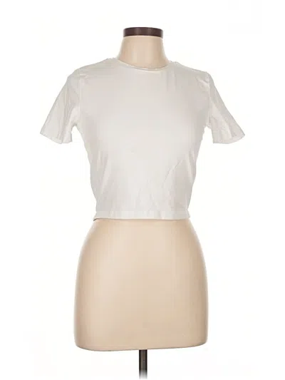 Pre-owned Zara Short Sleeve T-shirt In White