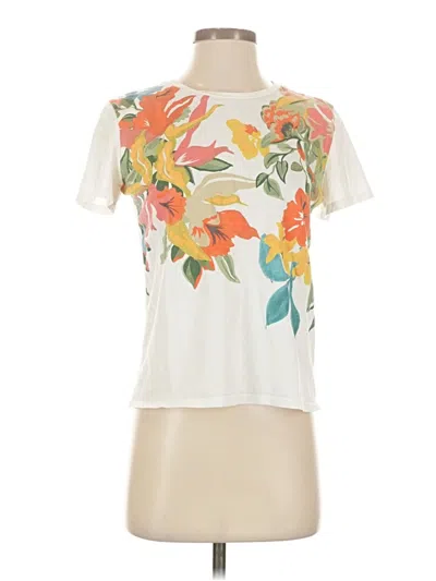 Pre-owned Zara Short Sleeve T-shirt In White
