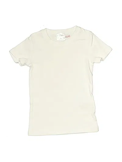 Pre-owned Zara Kids' Short Sleeve T-shirt In White