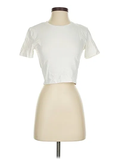 Pre-owned Zara Short Sleeve T-shirt In White