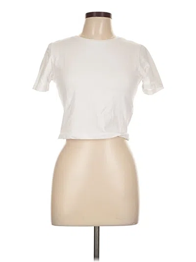 Pre-owned Zara Short Sleeve T-shirt In White