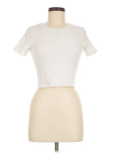 Pre-owned Zara Short Sleeve T-shirt In White
