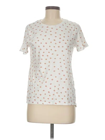 Pre-owned Zara Short Sleeve T-shirt In White