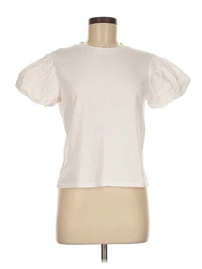 Pre-owned Zara Short Sleeve T-shirt In White