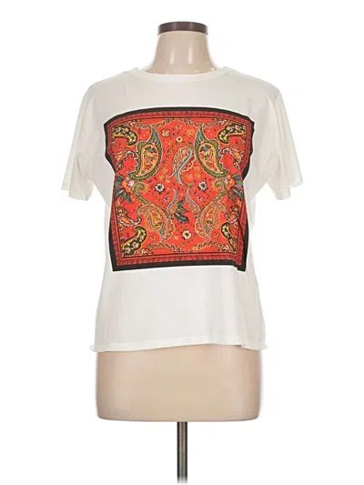 Pre-owned Zara Short Sleeve T-shirt In White