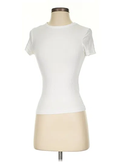 Pre-owned Zara Short Sleeve T-shirt In White
