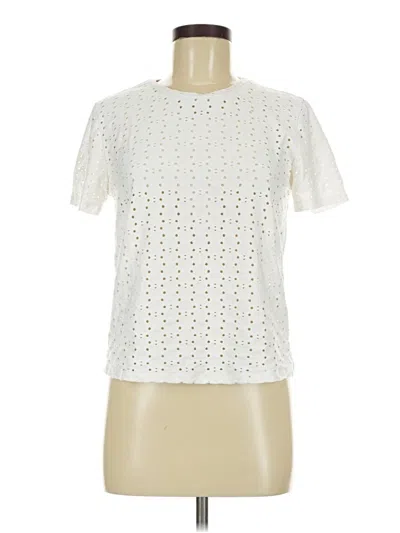 Pre-owned Zara Short Sleeve T-shirt In White