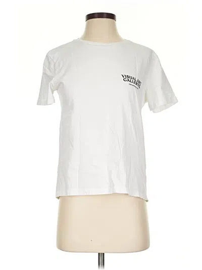 Pre-owned Zara Short Sleeve T-shirt In White