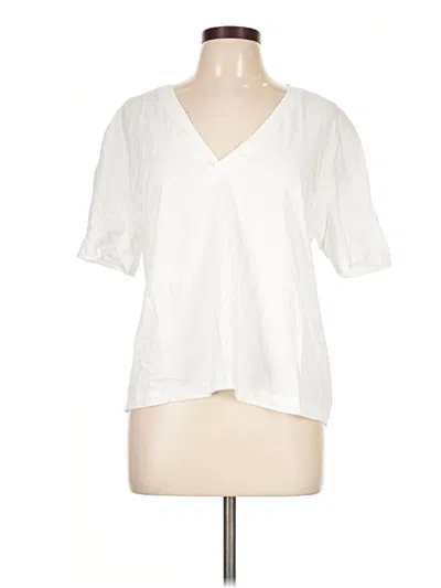 Pre-owned Zara Short Sleeve T-shirt In White