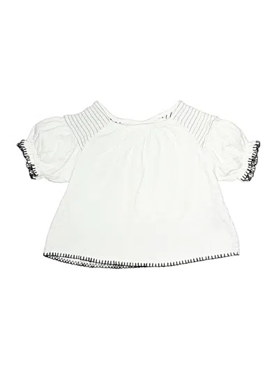 Pre-owned Zara Kids' Short Sleeve T-shirt In White