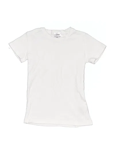Pre-owned Zara Kids' Short Sleeve T-shirt In White