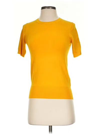 Pre-owned Zara Short Sleeve T-shirt In Yellow