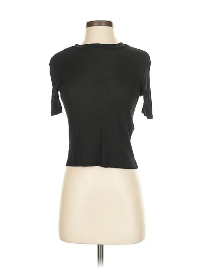 Pre-owned Zara Short Sleeve Turtleneck In Black