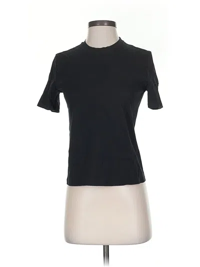 Pre-owned Zara Short Sleeve Turtleneck In Black