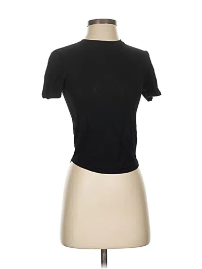 Pre-owned Zara Short Sleeve Turtleneck In Black