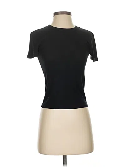 Pre-owned Zara Short Sleeve Turtleneck In Black