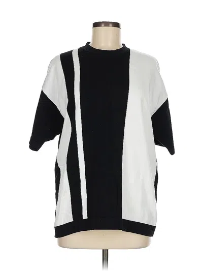 Pre-owned Zara Short Sleeve Turtleneck In Black